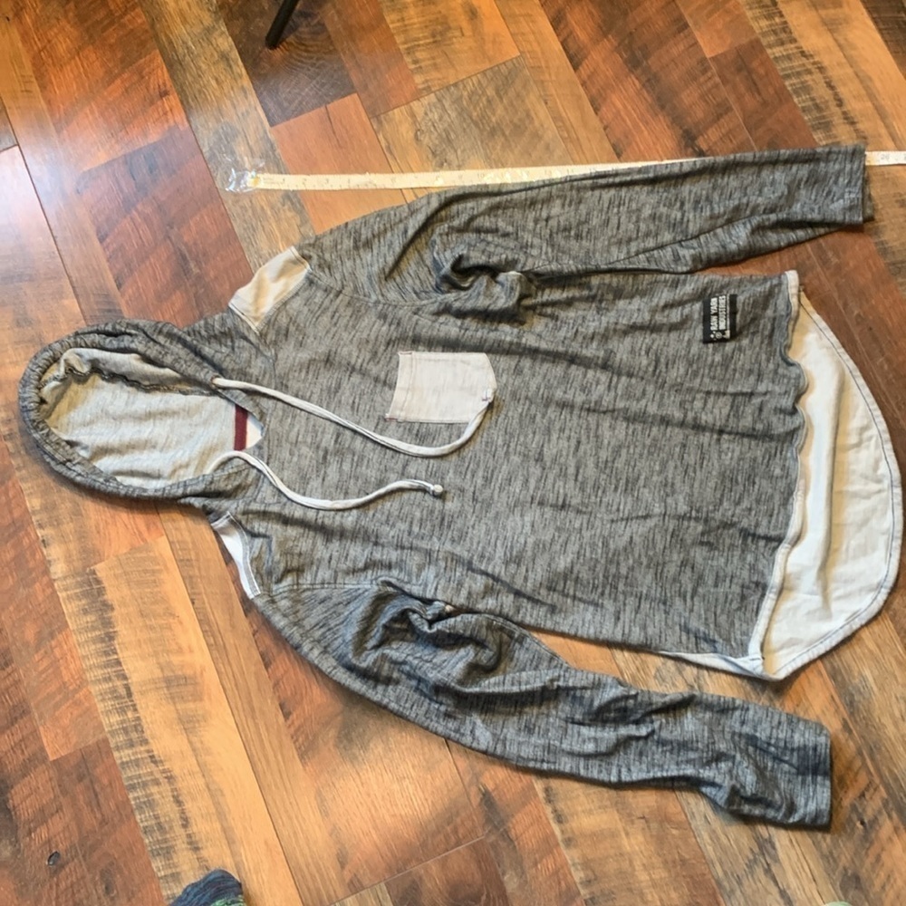 Raw yarn industries grey hooded shirt size small in box 6 - Picture 4 of 6